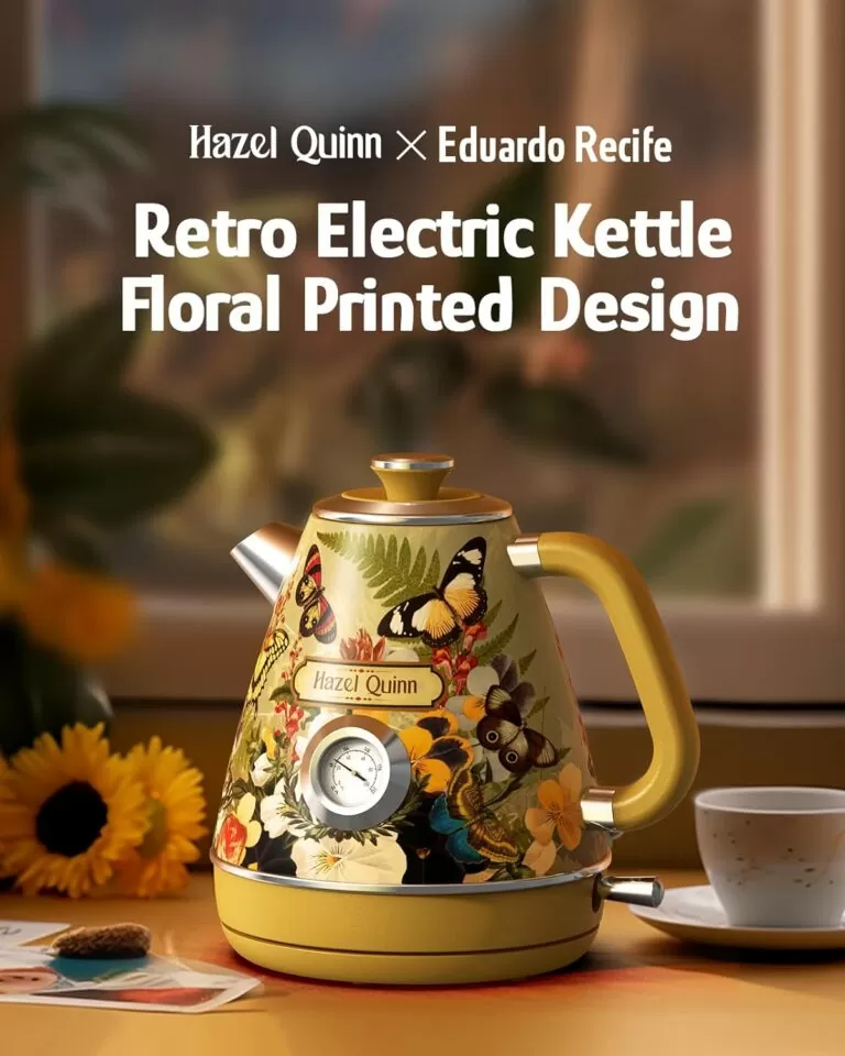 stylish stainless steel kettle by Hazel Quinn